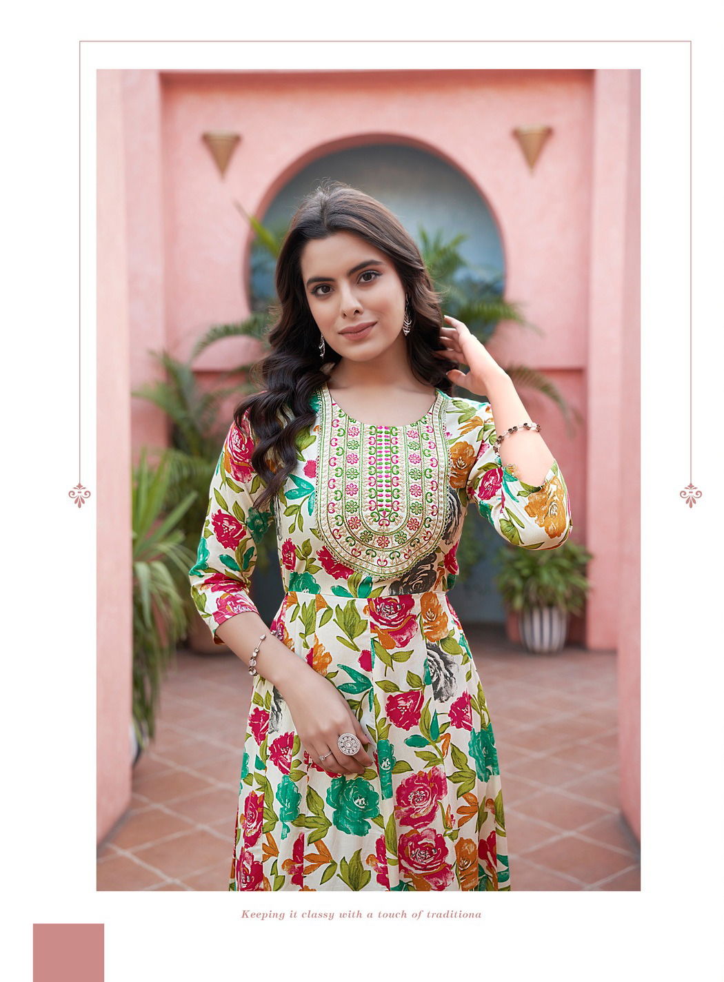 Srivalli Vol 1 By Passion Tree Rayon Printed Anarkali Kurti Suppliers In India